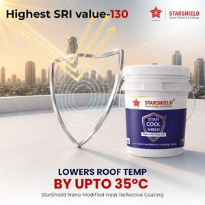 STARSHIELD Star Cool Shield Acrylic Nano Modified Heat Reflective Insulating Coating Building Roof Cooling <b>Paint</b> Highest SRI 130 - Product Image 4