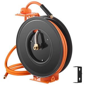 Avvolgitubo Automatico Retrattile da 5FT per Aria Compressa, Tubo in Gomma da 3/8IN X 50FT, Pressione Massima 300PSI, con Cricchetto e Soffietto - Product Image 3