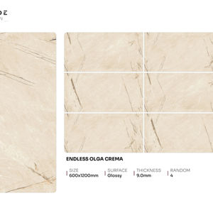 Carreaux de porcelaine brillants de qualité export premium, format grand carrelage 600x1200, pour sols et murs, usage intérieur - Product Image 1