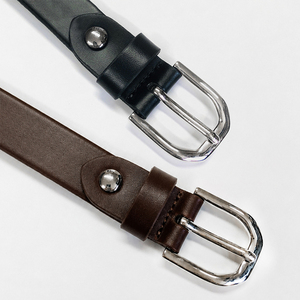 Cinturón de Cuero Genuino Italiano Hecho en Corea, Ancho 23mm, Largo 105cm, Negro/Marrón, Grosor 3mm, HN11, Sistema de Correa Reemplazable - Product Image 2