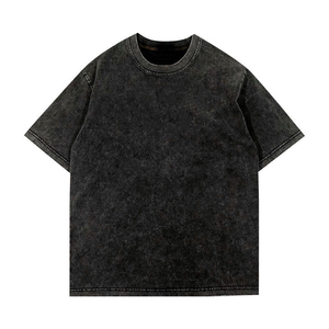 T-shirt décontracté pour homme, coupe ample, bleu clair uni, manches courtes, tricoté, style sans col, idéal pour l'été - Product Image 4