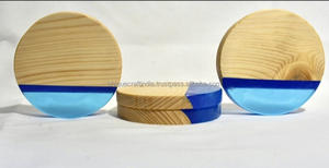 Dessous de verre en résine et bois de noyer personnalisables de la meilleure qualité, carrés et ronds, tapis en résine époxy, napperons de table pour les fêtes - Product Image 5