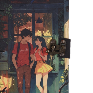 <b>A5</b> Love Story Illustration Handmade Paper Notebook EcoFriendly 100 Pages Writing Journal with Metal Clasp Premium Artistic <b>Diary</b> - Product Image 2