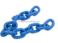 Chaîne à maillons de haute résistance de grade 100 en acier allié traité thermiquement, oxyde bleu, chaîne soudée standard Luckall/ODM/OEM/LK