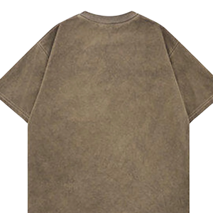 T-shirt Oversize Long Uni 100% Coton Streetwear Personnalisé avec Logo Avant Manches Courtes Col Rond 220g Vierge OEM - Product Image 4