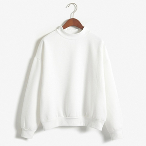 Sudadera Blanca con Cuello Redondo, Resistente al Viento, para Mujer, con Bordado y Estampado en Relieve en la Parte Delantera, Mezcla de Poliéster/Algodón, Tejido Oversize, para Verano y Otoño - Product Image 6