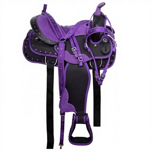 Top Trending Synthetic Western Horse Barrel Saddle With Matching Horse Headstall and Breastplate with <b>Crystal</b> Design - Product Image 1