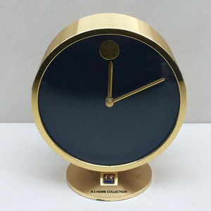 Handmade Decorative <b>Clock</b> for Office Home Metallic Frame Glossy Finished Bedside Table <b>Clock</b> Tabletop Desk - Product Image 4