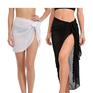 2 Piezas de Pareos de Playa para Mujer, Falda Envolvente Transparente para Traje de Baño, Bikini, Cubre Trajes de Baño - Product Image 1