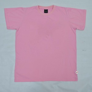 Camiseta de Algodón Rosa para Mujer, Cuello Redondo, Manga Corta, Corte Regular, Color Sólido, Diseño Liso, Estilo Casual, para Diseñar y Agregar Logotipos - Product Image 4