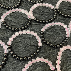 High Quality Natural Rose Quartz and Black Tourmaline Crystal <b>Bracelet</b> 8mm Beads For <b>Love</b> Healing Protection and Balance - Product Image 6