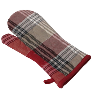 Gants de four en coton biologique de luxe, teints en fil, à carreaux, aux couleurs magnifiques, de qualité supérieure - Product Image 5