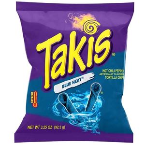 Nuevas Takis Blue Heat de Alta Calidad, Chips de Tortilla Enrollados Picantes, Bocadillos Crujientes con Sabor a Chile y Limón, Venta al por Mayor, Golosinas para Fiestas, 92.3g - Product Image 4