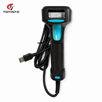 TOTINFO U16 Lecteur de codes-barres portable USB filaire 1D 2D CMOS avec lecture de codes QR 100FPS, visée point rouge, en stock, garantie 1 an