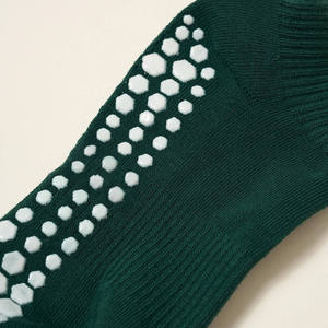 Green Pilates <b>Grip</b> <b>Socks</b> Factory Made in Vietnam Stripes Tennis Anti Slip <b>Custom</b> Dark Yoga Gym Crew <b>Socks</b> Wholesale - Product Image 6