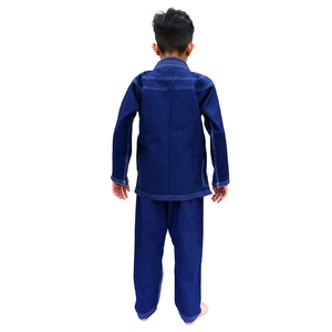 Kimono Profesional de Jiu Jitsu para Niños, con Logotipo Frontal Personalizado y Diseño de Gi, Gi de BJJ de Algodón Liso de 240g para Entrenamiento y Competición Infantil - Product Image 3