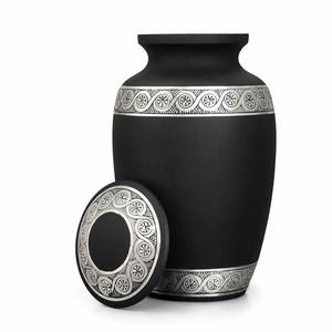 Customizable Aluminum Urn for Ashes - Handcrafted Metal Cremation Urn Adult Size - Polished <b>Memorial</b> <b>Vase</b> with Screw Top Lid for - Product Image 1