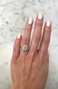 3 <b>Diamond</b> Engagement <b>Rings</b> 14k 18k Solid Gold Sparkling Bezel Emerald Trapezoid Cut Lab Grown CVD Minimalist Solitaire Jewelry - Product Image 5
