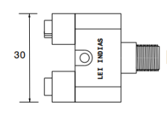 Y-Splitter with 1xM12 a Code 4 Pin Male to 2xM12 a Code 4 Pin Female Copper Contact IP68 Rated 4A 60V - Product Image 4