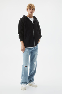 Sudadera con Cremallera para Hombre de Algodón 100% de Calidad Premium, Novedad 2026, Transpirable, Estilo Vintage Urbano, Mejor OEM - Product Image 2