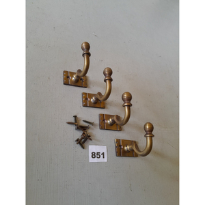 Elegant Brass Key Holder Rack with <b>Hooks</b> Decorative Brass <b>Coat</b> Hanger for Bedroom Wall Antique Style Hanging <b>Hooks</b> for Entryway - Product Image 2