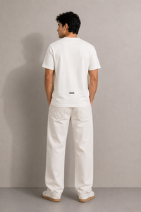 เสื้อยืดพรีเมียม 290 GSM ผ้าคอตตอนผสมเนื้อหนัก ขนาดปกติ สกรีนลายตามสั่ง สตรีทแวร์ ยูนิเซ็กส์ รับผลิตแบบ OEM ODM พร้อมส่ง - Product Image 4