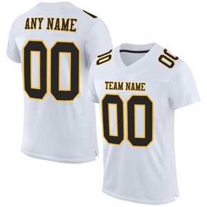 Vente en gros directe OMMIZ INDUSTRY Maillot de football authentique personnalisé noir et blanc-Vegas Gold - Product Image 3