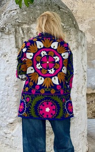 Fabricante y Mayorista de Chaquetas Suzani Bordadas de Algodón, Abrigo Bohemio para Mujer, Chaqueta Suzani Bordada de Algodón - Product Image 6