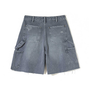 Men Denim Shorts Casual High Waist Quick Dry Breathable <b>Waterproof</b> Summer Vintage Style New Arrival Best Selling - Product Image 2