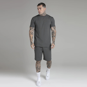 Conjunto Deportivo Informal de Verano Estilo Urbano, Camiseta Corta de Algodón French Terry, Suave, Transpirable y de Secado Rápido - Product Image 2