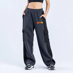 Pantalones Deportivos Nuevos para Mujer, Holgados, de Pierna Ancha, Rectos, para Ciclismo, Correr, Trotar, con Bolsillos Laterales - Product Image 1