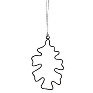 Handcrafted Metal Oak Leaf Hanging <b>Ornament</b> Holiday Christmas <b>Tree</b> <b>Ornament</b> - Product Image 5