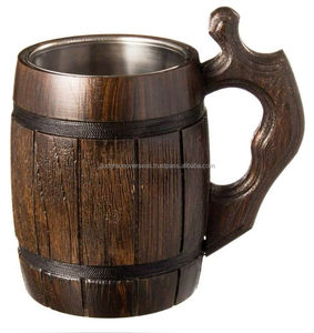Large Wooden Beer <b>Mug</b> Stein With Handle Christmas Day Gifts <b>for</b> <b>Men</b> Tankard Wood Beer Drinking <b>Mug</b> Coffee Leak Proof Vintage <b>Mug</b> - Product Image 5