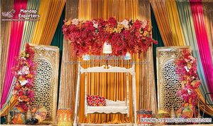 Grand White Theme Stage for Malaysian Weddings Canadian Wedding <b>Engagement</b> Party Stage <b>Decoration</b> Modern Wedding Shagun Stage UK - Product Image 4