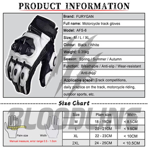 Bloodline Leather Motorbike Gloves Wrist Length Breathable Sporty Style Black White Cycling Spring Autumn - Product Image 5