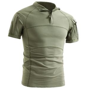 Zippeer เสื้อยืดแขนสั้นด้านหน้าสำหรับผู้ชายเสื้อยืดยุทธวิธีสำหรับทำงานกลางแจ้งตกปลาเดินป่าตั้งแคมป์ - Product Image 6