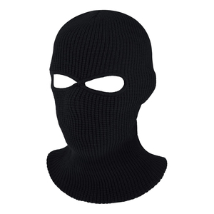 Cagoule en tricot rose avec trous pour les yeux, masque facial chaud d'hiver, style punk, en acrylique, unisexe - Product Image 2