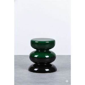 Mesa de Centro Redonda de Metal Contemporánea, Diseño Apilable en Verde Oscuro Brillante, Taburete Multifuncional Decorativo, Venta al Por Mayor para Decoración del Hogar - Product Image 1