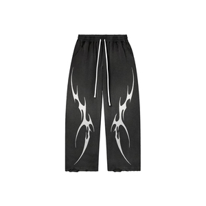 Men's Black Jacquard Knitted <b>Sweater</b> <b>Set</b> Crew Neck Pullover Long Sleeve Top and Elastic Waist Cotton Terry Pants Autumn/Winter - Product Image 6