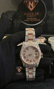 Fully Iced Out Moissanite Diamond Watch Designer <b>Wristwatch</b> for Fashion Wedding Wear Watch Available For Sale - Product Image 3