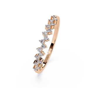 แหวนเพชรทรงกลมเจียระไนแบบบริลเลียนท์ทองคำขาว 14k สำหรับผู้หญิง เหมาะสำหรับงานหมั้น งานครบรอบแต่งงาน และงานแต่งงาน - Product Image 5