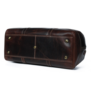 Sacs de voyage vintage pour hommes en cuir véritable personnalisés, prix de gros, doublure en polyester durable, luxe, haute qualité, OEM - Product Image 4