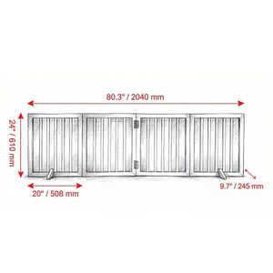 Barriera Moderna Autoportante per Animali Domestici, Cancello in Ferro da 80,3 Pollici per Interni, Impermeabile, con Motivo Animale, per Soggiorno e Ufficio - Product Image 3