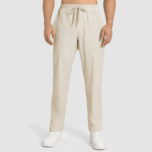 Men Track Pants Premium Athletic Fit Adjustable Drawstring <b>Elastic</b> <b>Waist</b> Lightweight Sportswear <b>Trousers</b> with Side Pockets - Product Image 2