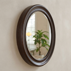 Dark Brown Wooden Frame Wall <b>Mirror</b> Decorative <b>Hanging</b> <b>Mirror</b> for Bedroom Living Room Bathroom Home Decor Wedding Handmade - Product Image 3