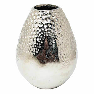 Florero de metal plateado con acabado cepillado y silueta delgada, perfecto para vestíbulos de hoteles boutique y habitaciones de huéspedes - Product Image 1