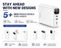 Hochleistungs-Powerbank mit 50000mAh, Tragbare Schnellladestation mit Digitalanzeige, Vier USB-Anschlüsse, Typ-C-Ausgang 22,5W