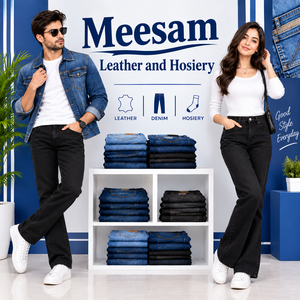 Jean droit pour homme, taille haute, coupe slim, en denim délavé, coton, décontracté, pour l'automne - Product Image 1