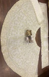 Blusa de Organza Pesada con Bordado de Lentejuelas y Encaje para Mujer, Estilo Salwar Kameez, para Fiestas - Product Image 6