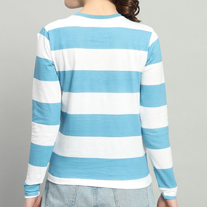 Camiseta de Manga Larga para Mujer, 100% Algodón, Estilo Casual, Oversize, Streetwear, con Logotipo Personalizado, Teñido Liso, Anti-Pilling, Secado Rápido - Product Image 4